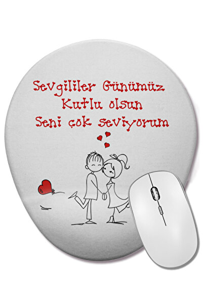 BASKI DÜNYASI Cadou pentru iubit de Ziua Îndrăgostiților 0250 Mouse Pad oval ...