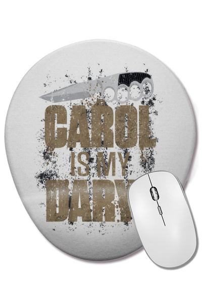 BASKI DÜNYASI Ο Carol είναι ο δικός μου Daryl, οβάλ ποντικοπίνακας με στήριγμ...