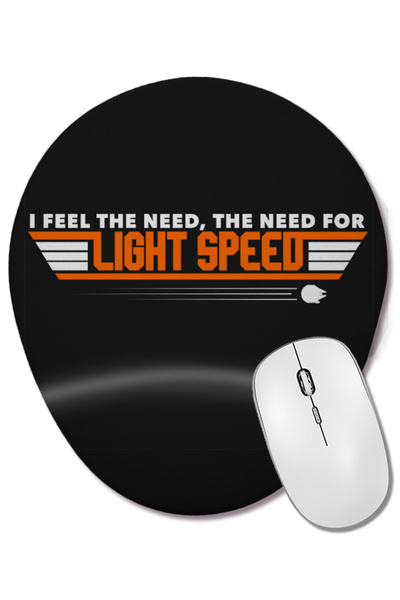 BASKI DÜNYASI Mouse Pad oval Star Wars Light Speed cu suport pentru încheietura mâinii