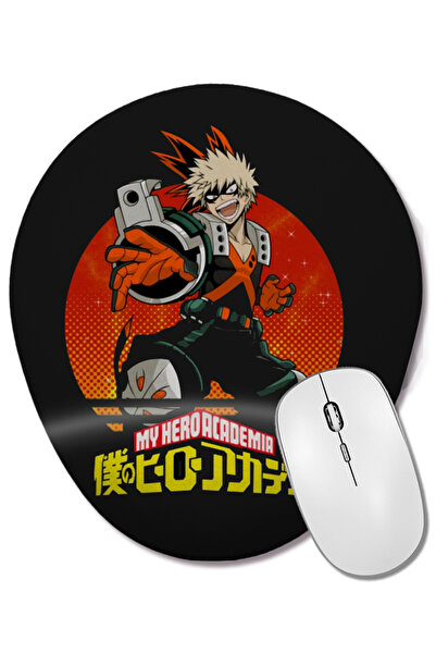 BASKI DÜNYASI Mouse Pad oval Katsuki Bakugou My Hero Academia cu suport pentr...