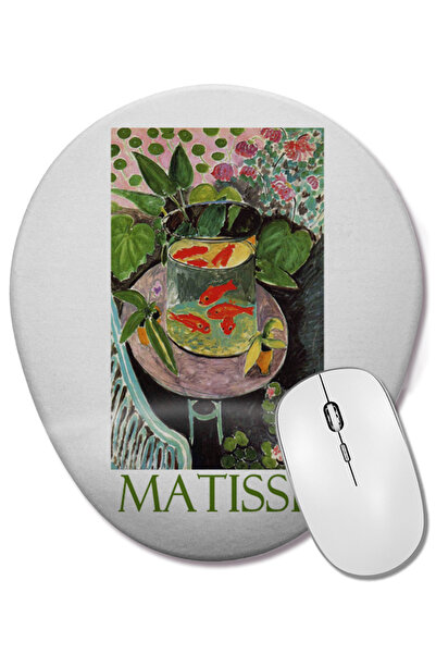 BASKI DÜNYASI The Goldfish от Анри Матис Овална подложка за мишка с подложка ...