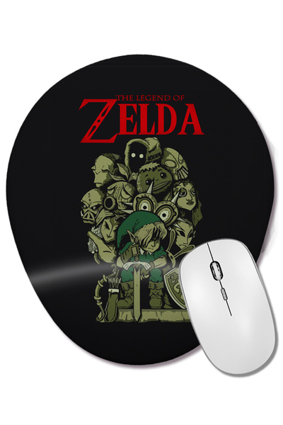 BASKI DÜNYASI Mouse Pad oval Zelda Link cu suport pentru încheietura mâinii