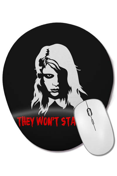 BASKI DÜNYASI Night of the Living Dead Girl Mouse Pad oval cu suport pentru î...