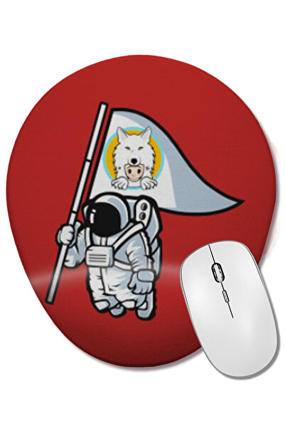 BASKI DÜNYASI Mouse Pad oval Baby Saitama Coin To The Moon cu suport pentru încheietura mâinii