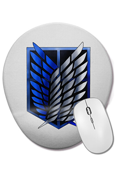 BASKI DÜNYASI Attack On Titan Legiunea de Cercetare Militară Classic Attack On Titan 06 Mouse Pad oval cu suport pentru încheietura mâinii