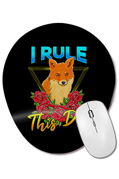 BASKI DÜNYASI Adorabil I Rule This Den Cute Fox Awesome Fox Den Mouse Pad ova...
