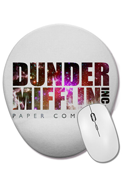 BASKI DÜNYASI Mouse Pad oval The Office Dunder Mifflin Logo Galactic Edition ...