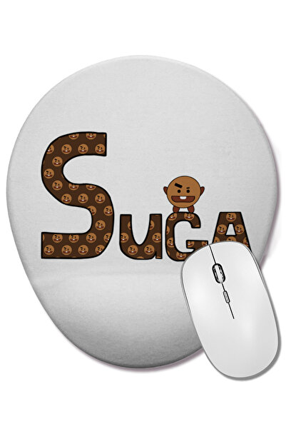 BASKI DÜNYASI Bts întâlniți-vă cu Bt21 Suga Mouse Pad oval cu suport pentru î...