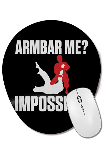 BASKI DÜNYASI Mouse Pad oval Armbar Me Impossible Funny BJJ Jiu Jitsu MMA cu ...