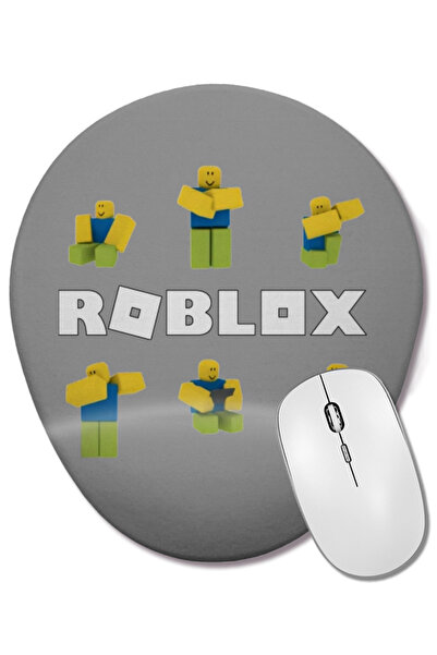 BASKI DÜNYASI Mouse Pad oval Roblox Noob cu suport pentru încheietura mâinii