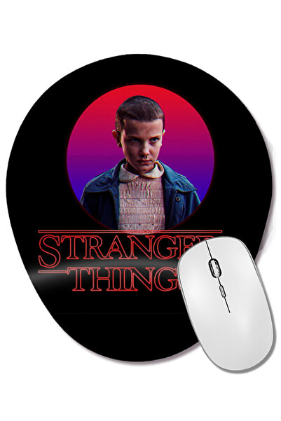 BASKI DÜNYASI Stranger Things 03 Mouse Pad oval cu suport pentru încheietura ...