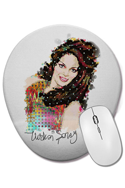 BASKI DÜNYASI Τουρκάν Σοράι Οβάλ Πατάκι ποντικιού με στήριγμα καρπού