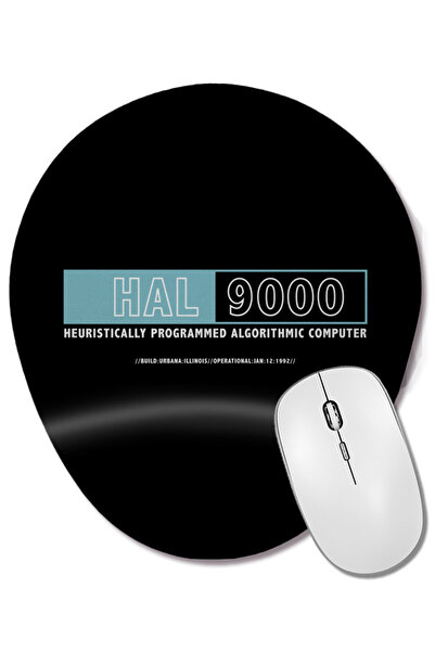 BASKI DÜNYASI 2001 A Space Odyssey Hal Computer Logo Mouse Pad oval cu suport...