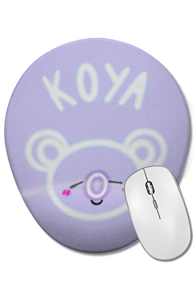 BASKI DÜNYASI Bt21 Glowing Koya Bts Οβάλ ποντίκι με υποστήριξη καρπού