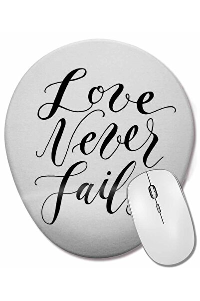 BASKI DÜNYASI Mouse Pad oval Love Never Fails 02 cu suport pentru încheietura...