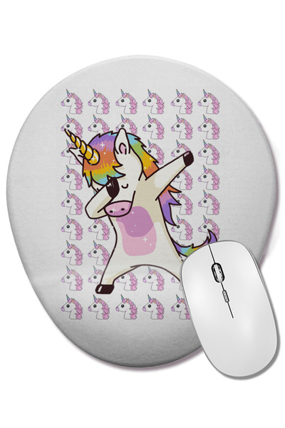 BASKI DÜNYASI Unicorn 04 Mouse Pad oval cu suport pentru încheietura mâinii