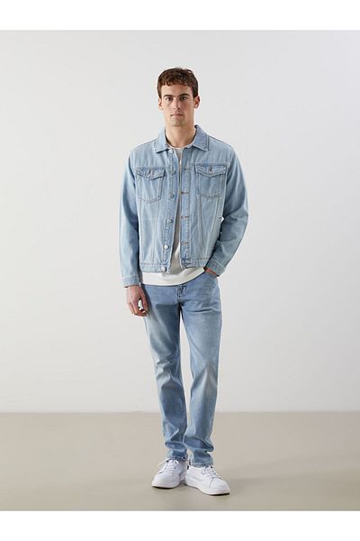LC Waikiki Jachetă de jeans pentru bărbați LCW Standard Mold