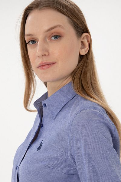 U.S. Polo Assn. Cămașă de bază Saks cu mânecă lungă pentru femei 50297002 -VR045