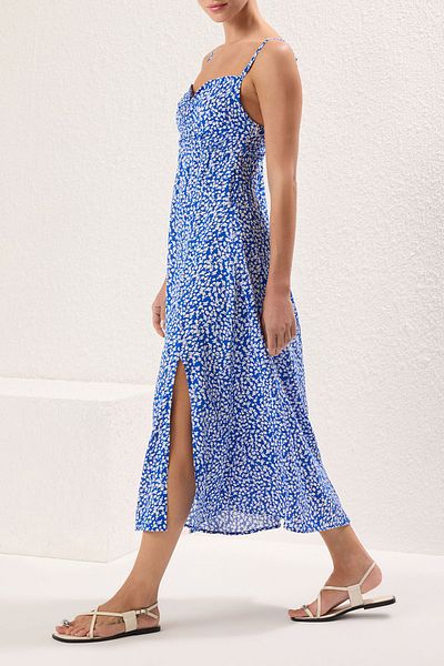 Edit by Trendyol Rochie albastră țesută obișnuită TEDSS25EL00001