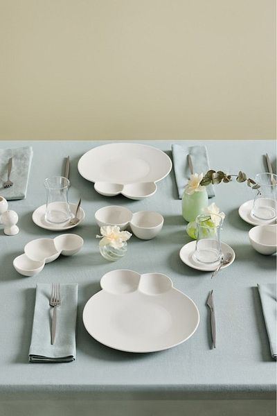 Karaca Red Carpet Collection Stream Bone Blow 26 Pieces Breakfast Set for 6