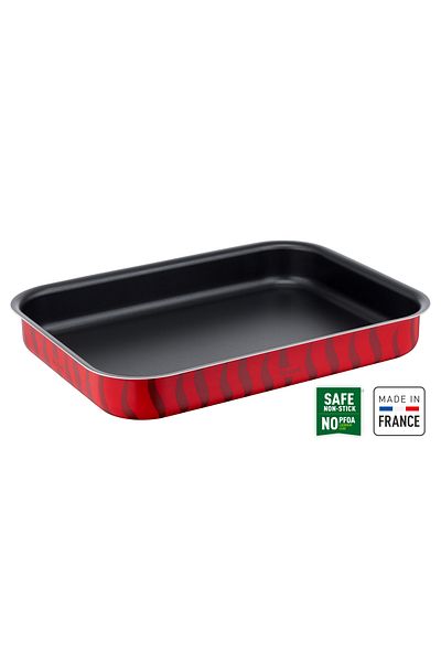TEFAL طبق فرن | Les Specialistes 22X29cm | طلاء غير لاصق | ألومنيوم | أحمر Bugatti | J5714982