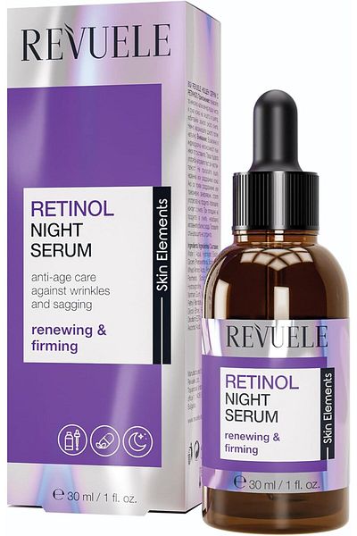 Revuele Retinol Serum - Anti Ageing Serum for Face, Anti Ageing Serum - Anti Wrinkle & Hydrating Nig