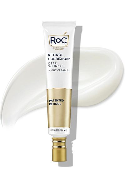 Roc RoC Retinol Correxion Deep Wrinkle Anti-Aging Night Cream, Daily Face Moisturizer with Shea Butter,