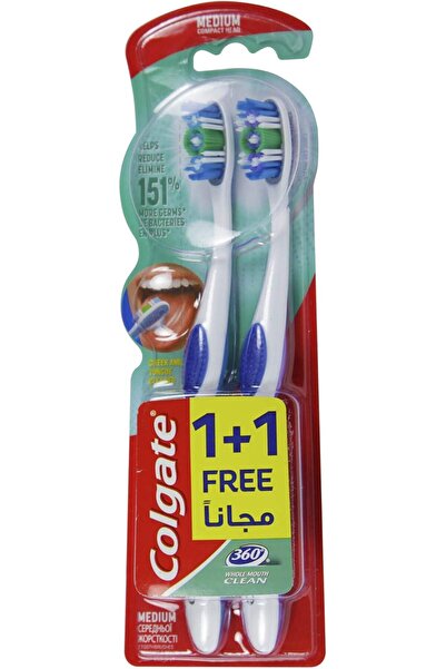 Colgate Colgate 360 Complete Oral Hygiene Toothbrush 2 Pieces Medium Soft