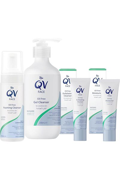 Qv Face Oily Skin Foam Cleanser 150ml - Refreshing Daily Cleanser for Oily & Acne-Prone Skin, pH Bal
