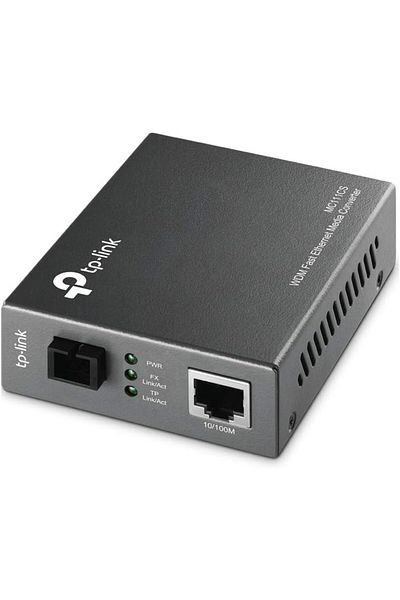 TP-LINK MC111CS 10/100Mbps WDM Media Converter, Single-Mode Fibre, 20 km, 1100M SC/UPC Port, 1 10/10