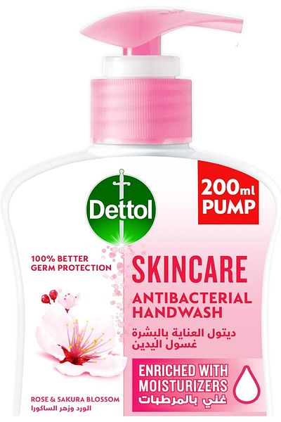 Dettol Skincare Liquid Hand Wash Soap Pump for Effective Germ Protection & Personal Hygiene, Protect