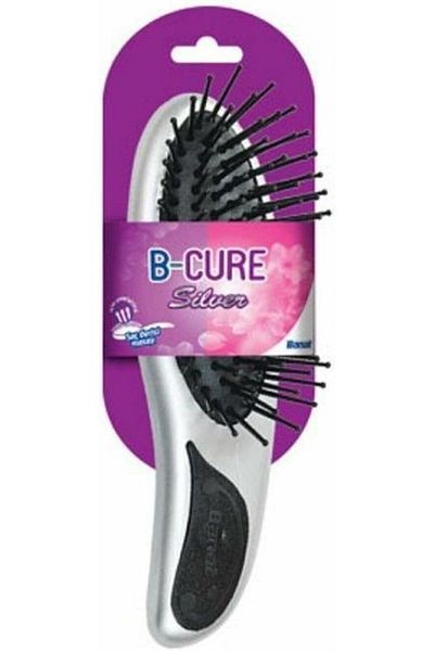 Banat banat - hair brushes have specially rounded nylon tips that will not damage hiar and scalp- silver -