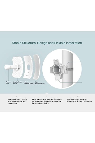 TP-LINK CPE710، هوائي CPE خارجي 5 جيجاهرتز 867 ميجابت في الثانية 23 ديسيبل، نقل لمسافات طويلة، مقاوم للطقس IP65