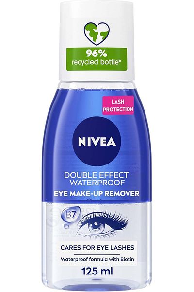 NIVEA Eye Makeup Remover, Double Effect Sensitive Lashes Protection, 125ml