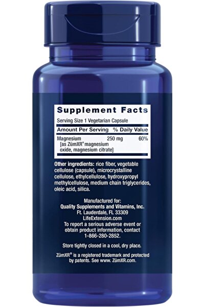 Life Extension Extend-Release Magnesium Vegetarian Capsules (60 Pieces)