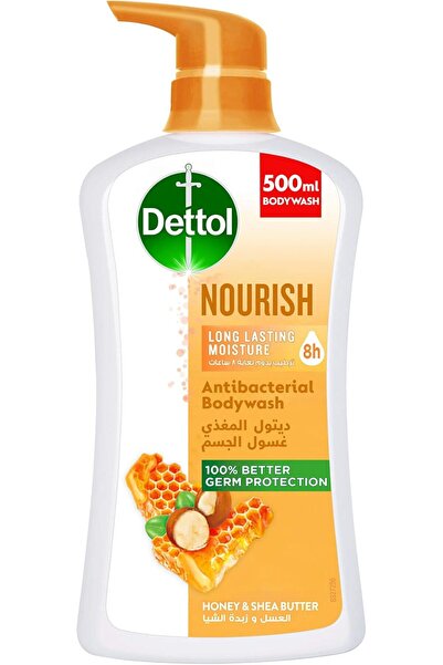 Dettol جل الاستحمام وغسول الجسم المغذي، برائحة العسل وزبدة الشيا للحماية الفع...