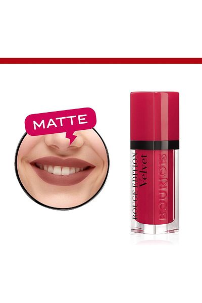 Bourjois Rouge Edition Velvet Liquid Lipstick - 02 Frambourjoise, 7.7Ml/0.26Fl Oz