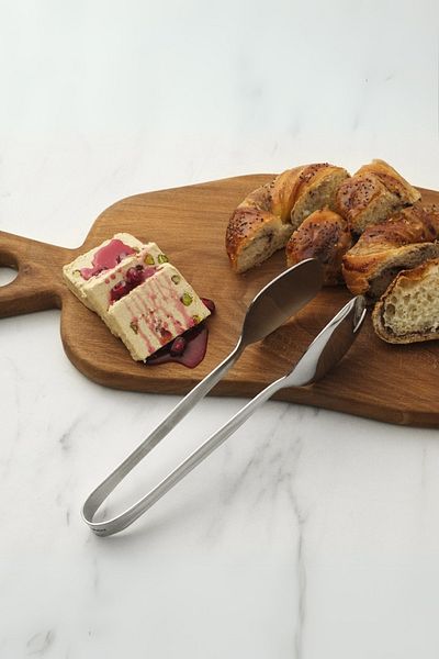 Hisar Lale Steel Pastry Serving Tongs