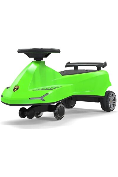 Lamborghini Swing Car Ride On with Lights and Sounds-Green