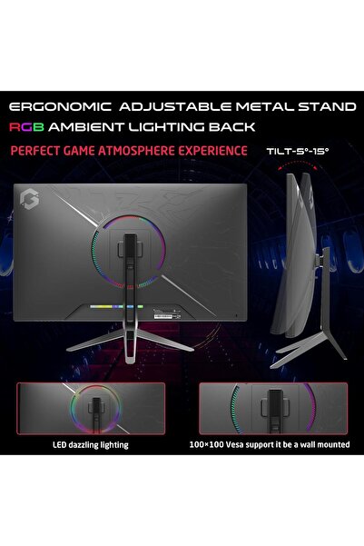 GAMEON شاشة ألعاب GOP32UHD144IPS مقاس 32 بوصة UHD، 144 هرتز، MPRT 0.5 مللي ثانية، HDMI 2.1، IPS (تدعم PS5)