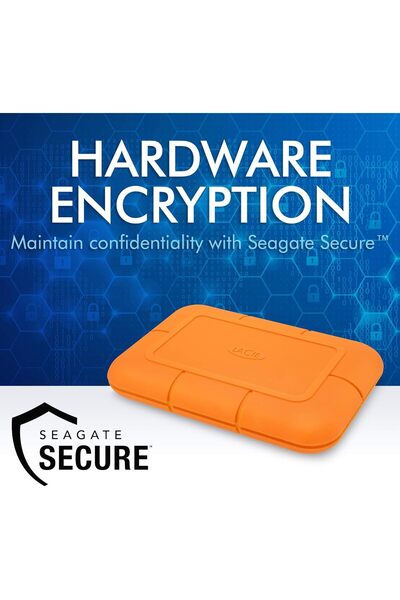 Lacie SSD خارجي قوي بسعة 4 تيرابايت ومنفذ USB-C ومنفذ USB 3.2 ومنفذ Thunderbolt 3 ومقاوم للماء والسقوط من ارتفاع 3 أمتار