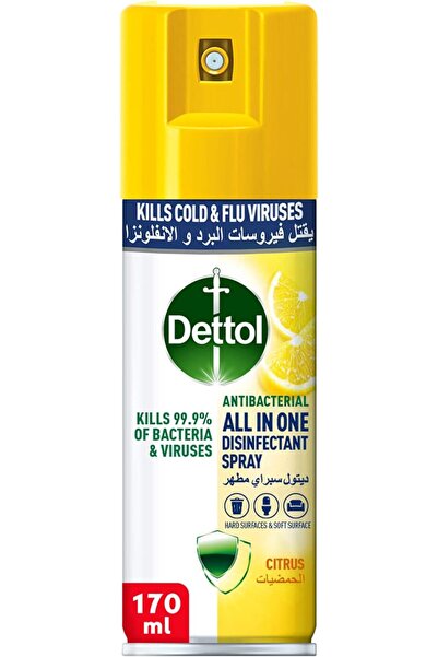Dettol Citrus Antibacterial All In One Disinfectant Spray - 170Ml, (Pack Of 1)