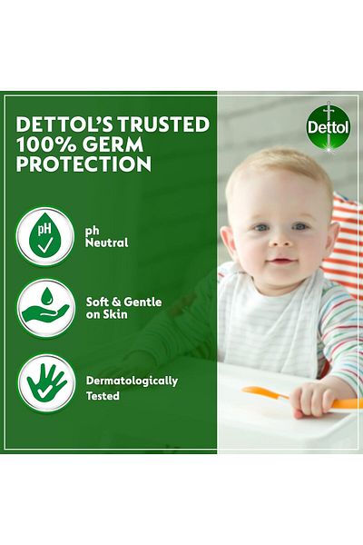 Dettol Original Antibacterial Skin Wipes for Use on Hands, Face, Neck etc, Protects Against 100 Illn