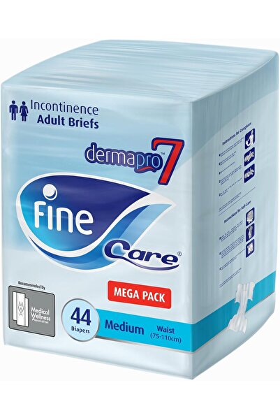 Fine Care حفاضات للكبار، مقاس متوسط، خصر (75-110 سم)، عبوة من 44 قطعة من حفاض...