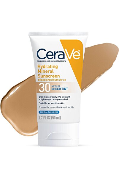 CeraVe كريم الوقاية من الشمس الملون CeraVe مع عامل حماية من الشمس SPF 30 | كر...