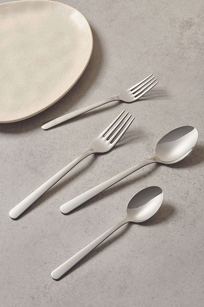 Hisar Optima Alanya 24-Piece 6-Person Fork Spoon Knife Set