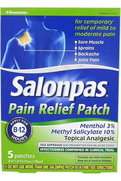 Salonpas سالونباس لتخفيف الالم منثول 5 باتش (7سم*10سم) اخضر
