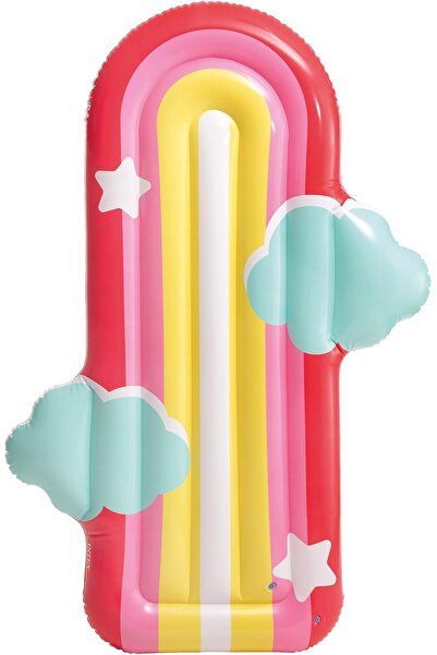 Intex عوامة سحابة قوس قزح من إنتكس، مقاس قابل للنفخ: 1.75 متر × 1.17 متر × 20...