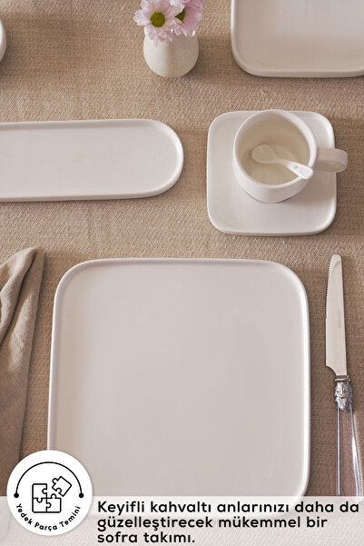 Karaca Forever Bone Cubique 35 Parça 6 Kişilik Kahvaltı Takımı