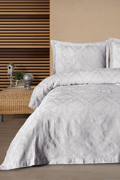BİRHOME Dora Double Bedspread Set (grey)